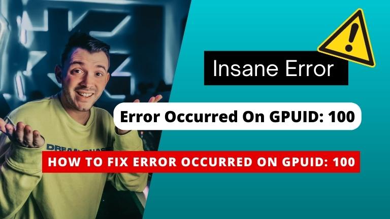 Error Occurred On GPUID 100