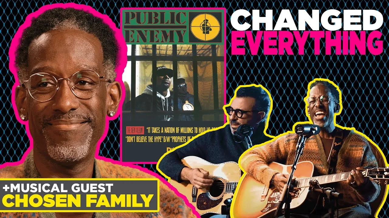 Chosen Family live performance promo with Public Enemy album artwork.