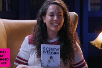 comedian Caitlin Peluffo reflecting on honesty vulnerability and stand-up comedy through Ophira Eisenberg's memoir