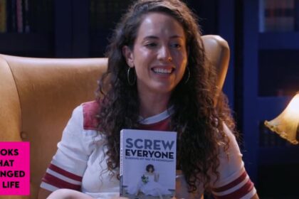 comedian Caitlin Peluffo reflecting on honesty vulnerability and stand-up comedy through Ophira Eisenberg's memoir